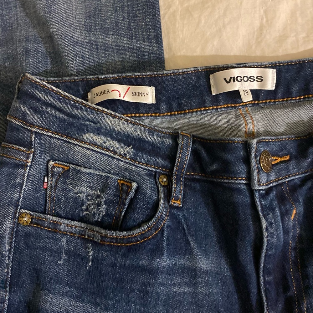 Vigoss Blue Skinny Jeans with Stretch - Picture 5 of 7